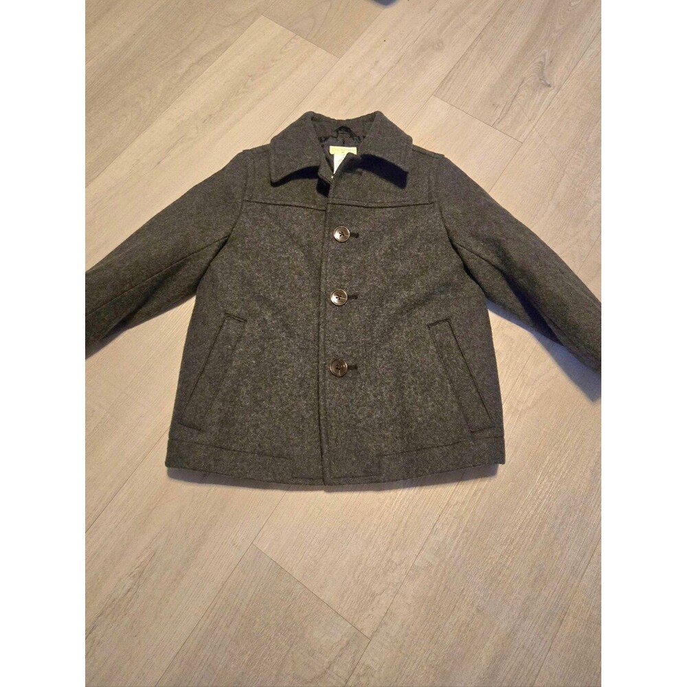 Crewcuts By J CrewCharcoal Gray Wool-Blend Peacoat for Kids
